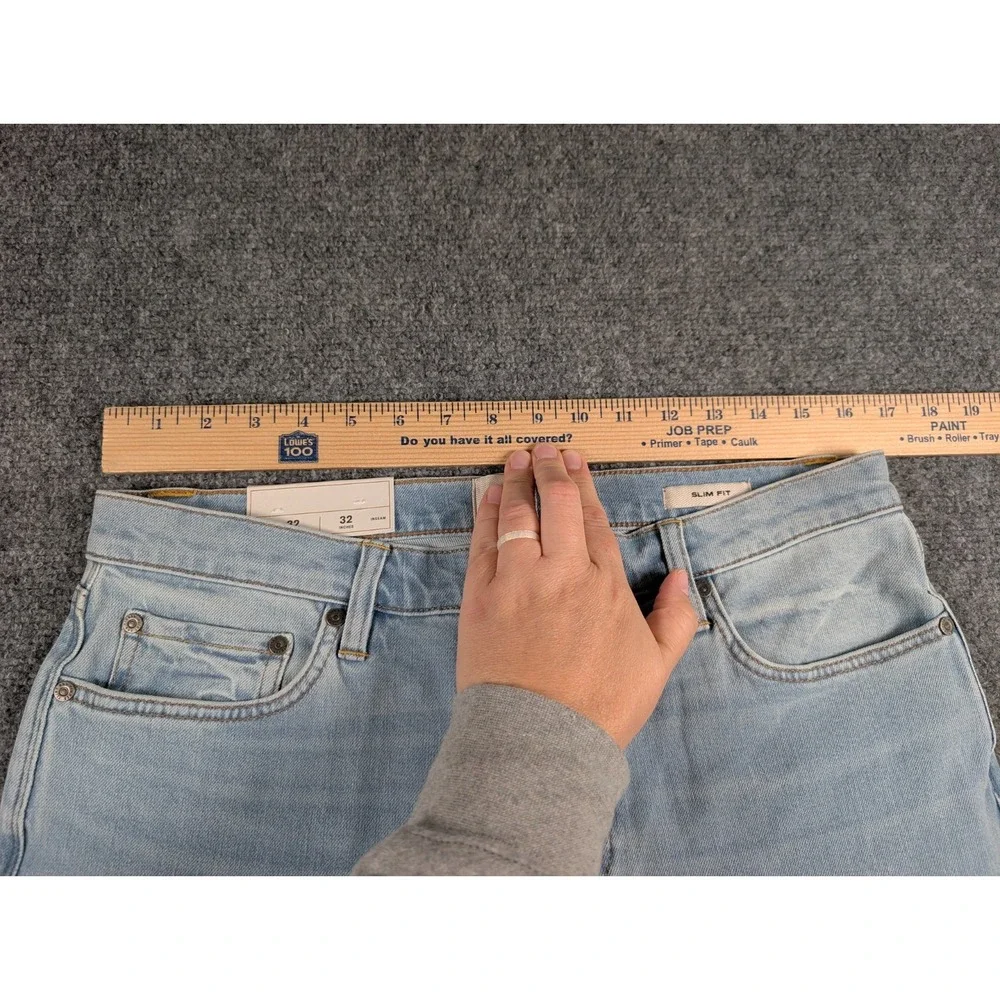 Flint and Tinder Slim Fit Jeans Mens‎ 32/32 Light Wash Stretch Denim NWT